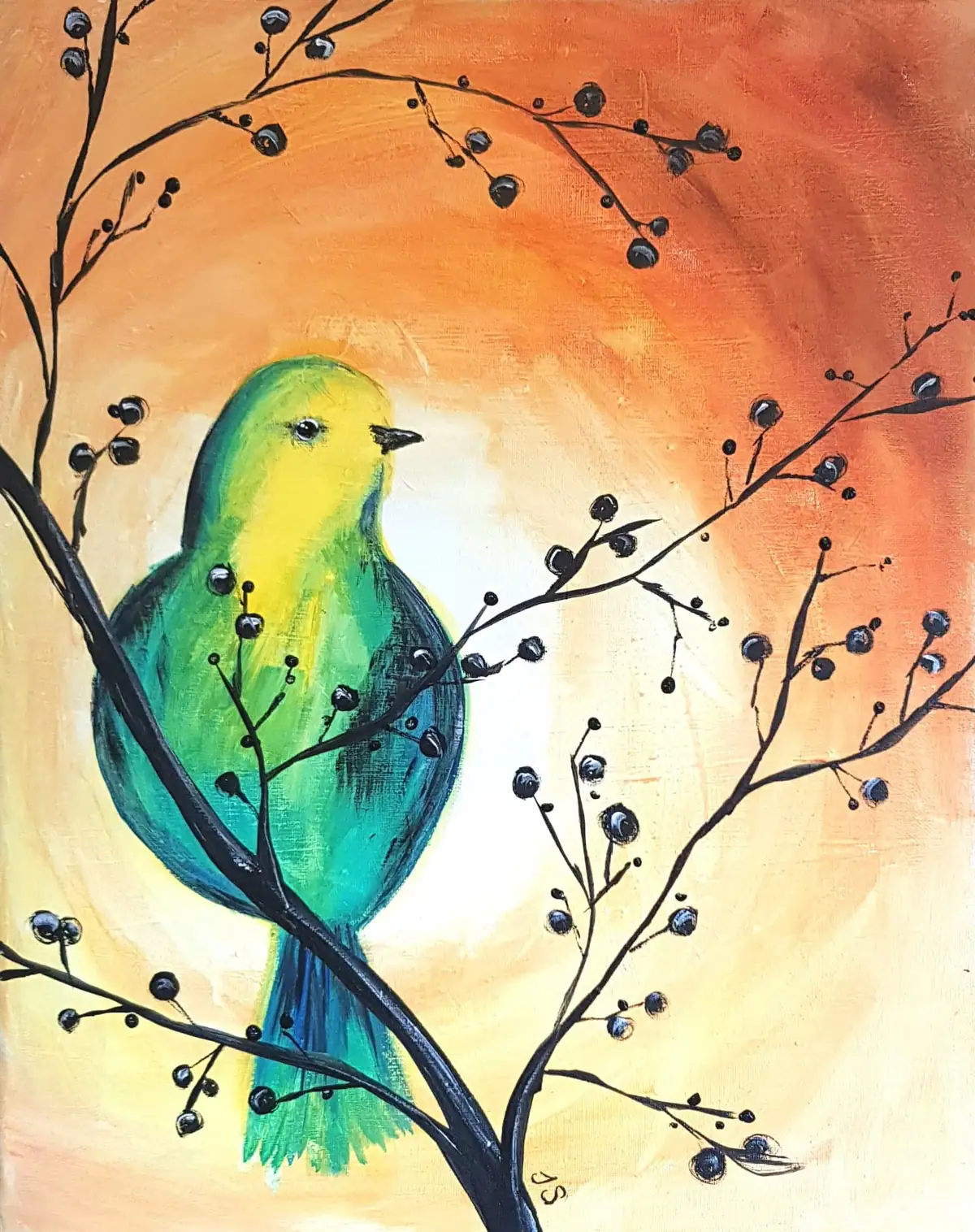 Bird Watch painting