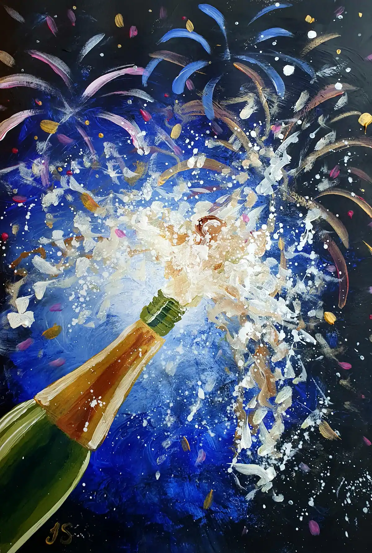 Champagne Celebrations painting