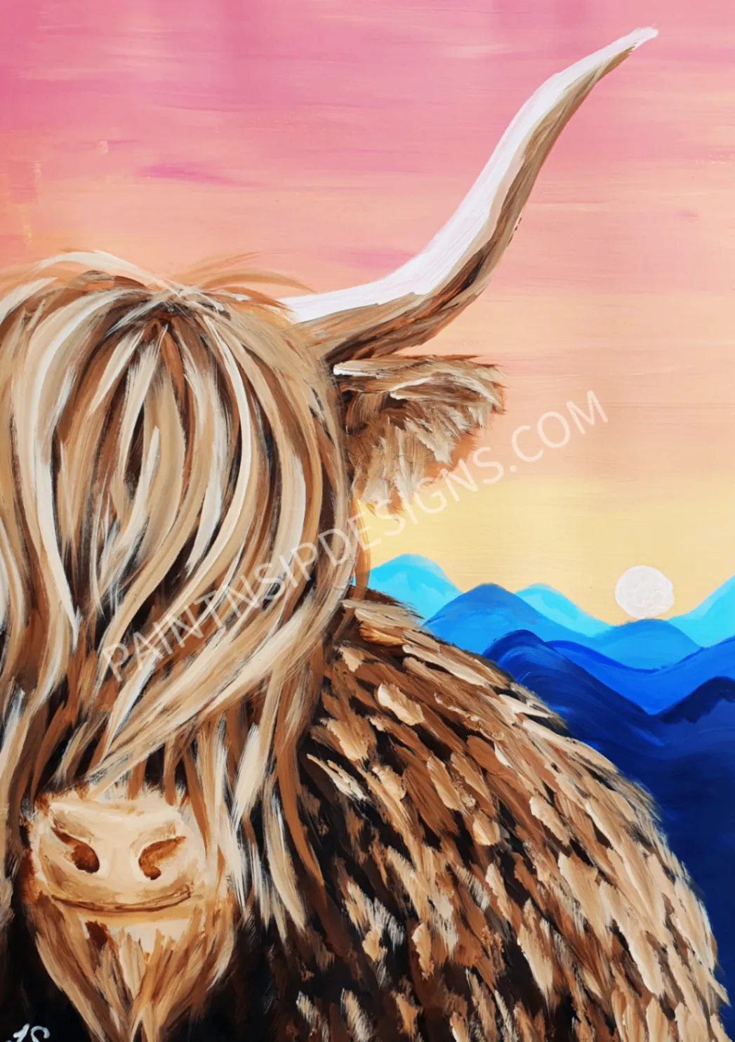 Highland Cow painting