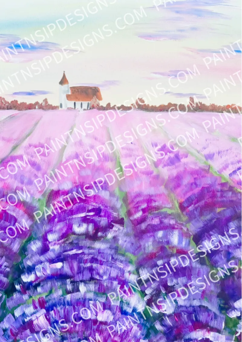 Lavender Fields painting