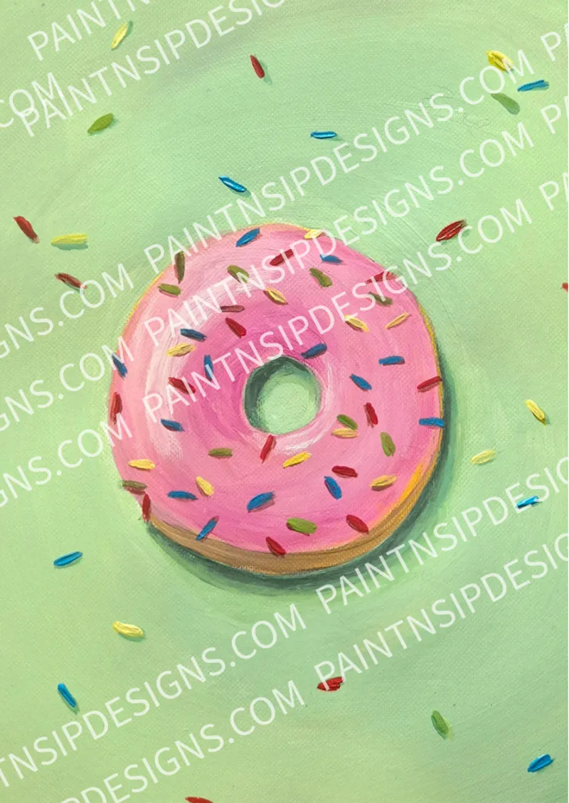 Realistic Donut painting